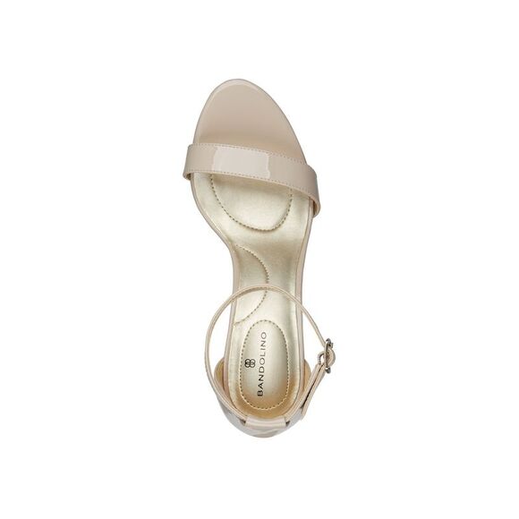 BANDOLINO Womens Beige Comfort Armory Round Toe Block Heel Buckle Sandals 7.5 M - Picture 2 of 3